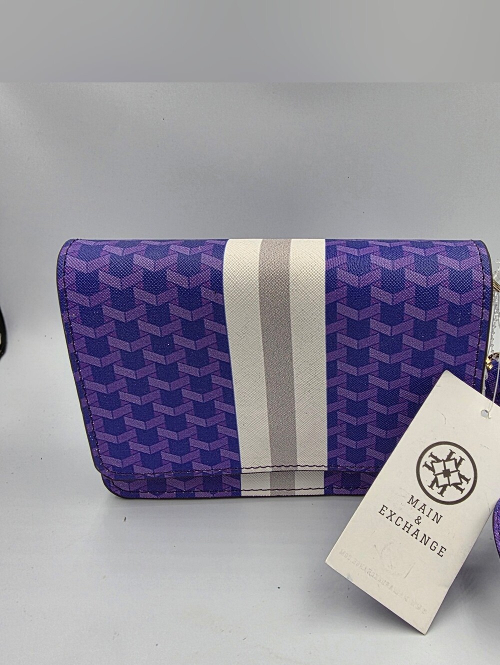 Main & Exchange / Game Day Collection Stadium Bag / Purple/Grey/White - NWT